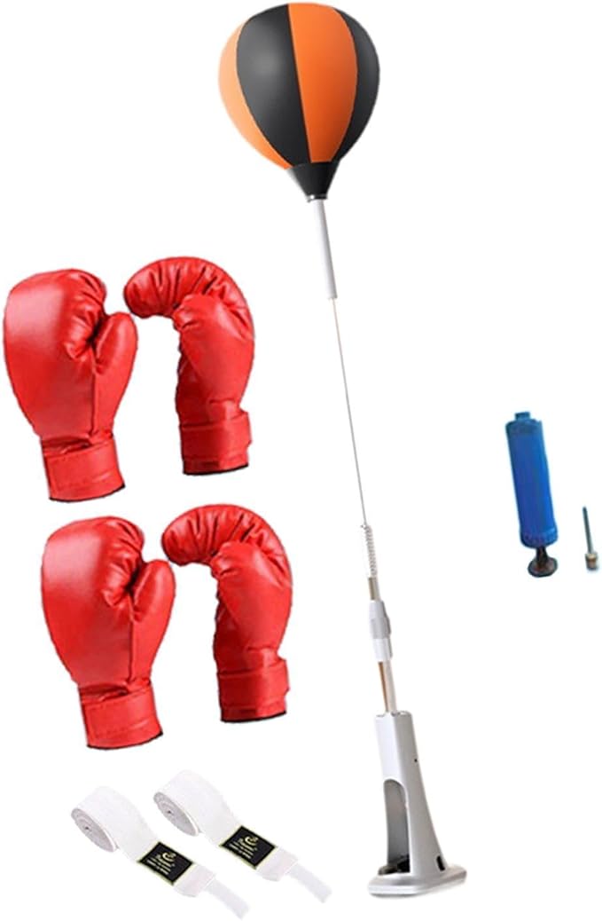 Boxing Reaction Ball Reflection Training Equipment Adjustable Height for Kids Adults Boxing Punching Bag for Fitness Exercise, Style D