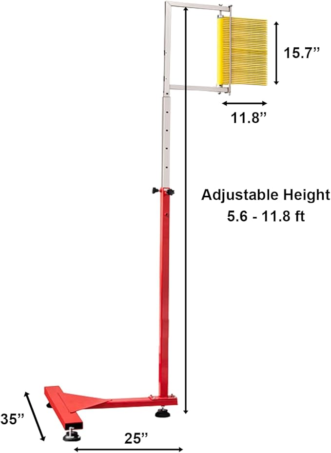 5.9-11.8 FT Jump Measurement Tester, Floor Mounted Vertical Jump Measuring Device, Vertical Jumping Measurement Tool for Volleyball Slam Dunk Jump Training Aid