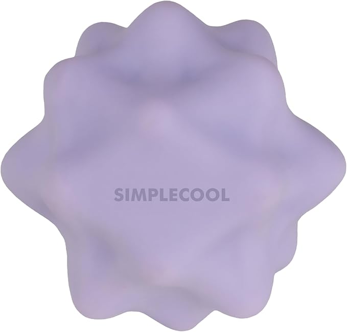 Small Spiky Massage Ball Trigger Point Massage Tool. Solid Bumpy Massager Balls for Deep Tissue Myofascial Release Hand Foot Plantar Fasciitis Pain Relief Knots Acupoint Yoga Fitness 2.2×2.1″(Purple)