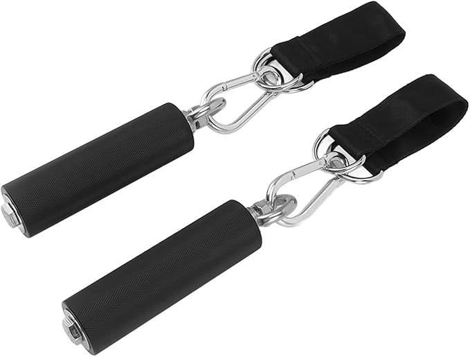 EVTSCAN Cable Handle TPR Rubber Coated Grip Straight Gym Equipment Attachment Weightlifting Exercise with Anti Slip Design for Strength Training and Aerobic Workouts Home and Travel Use