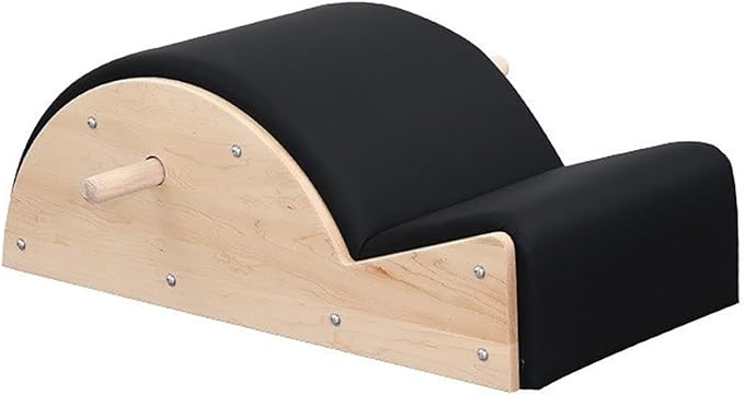 Pilates Strength Workout Machine for Home Gym, Posture Corrector Pilates Barrel, Home Pilates Back Stretcher for Balance Core Strengthening and Back Pain Relief(Black,Maplewood)