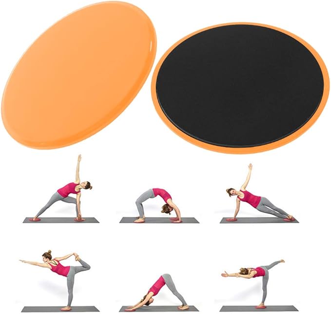 Fitness Sliding Disc, Wireless Core Slider Workout Equipment, Low Impact ABS Sliders for Home Gym and Floor Exercises with Pull Straps for Beginners and Advanced Users