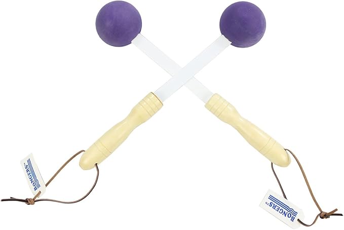 Bongers Handheld Percussion Massage Tool – Deep Tissue Trigger Point Tapping Sticks for Whole Body Pain Relief & Muscle Relaxation (Purple Passion)