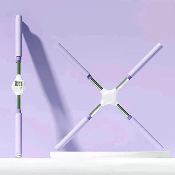 Yoga Sticks Posture Correction Stretching Tool,Back Straightener Posture Corrector,Retractable Design Humpback Correction Stick, Men Women Posture Trainer Corrector,Purple