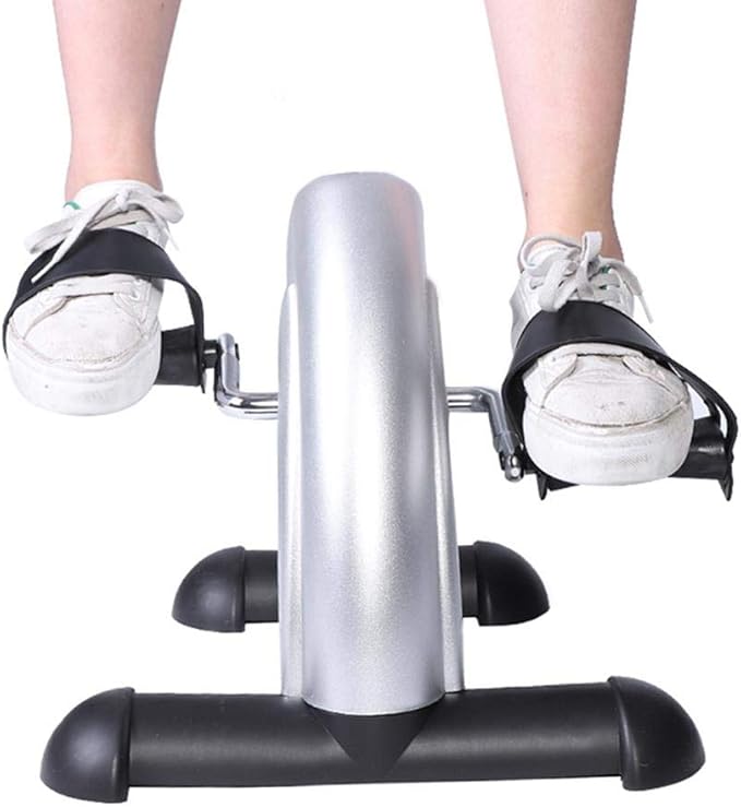 Under Desk Pedal Exerciser, Compact Mini Exercise Bike for Seniors, Indoor Leg and Hand Trainer for Home Gym Fitness