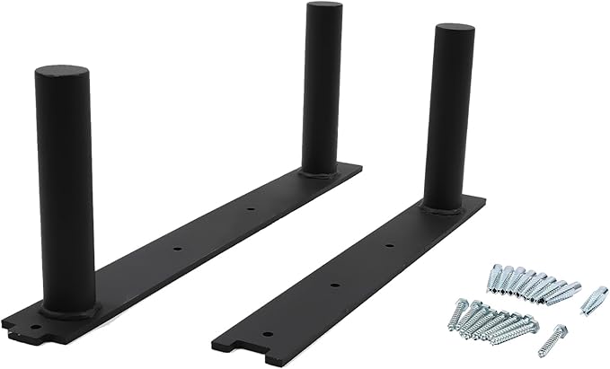 Weight Plate Storage Rack Wall Mount 3 Peg Weight Plate Holder 1050lbs Capacity Heavy Duty Bumper Plate Storage Rack for Home&Commercial Gym, Fit 2" Barbell Plates