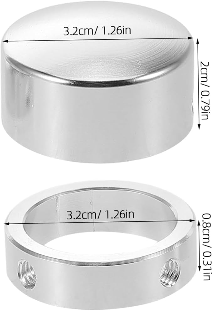 TOYANDONA 1 Set Lightweight Aluminum Alloy Fitness Handle End Cover Durable End Caps for Strength Training Equipment Compatible with Various Gym Accessories Design for Enhanced Stability
