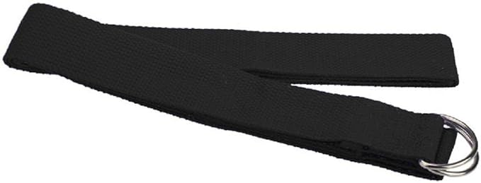 Cotton Exercise Yoga stretch Strap - Sturdy Flexibility Tensile Belt Adjustable Metal D-Ring Buckle, Hold Poses for Daily Stretching, Pilates, General Fitness, and Physical Therapy