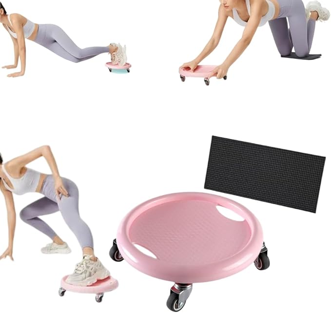 Ab Roller Wheel, Women's Multifunctional Abdominal Wheel Board with Mat,360° Rotating,for Home Gym, Full Body Fat Burning & Abdominal Training - Portable Fitness for Women