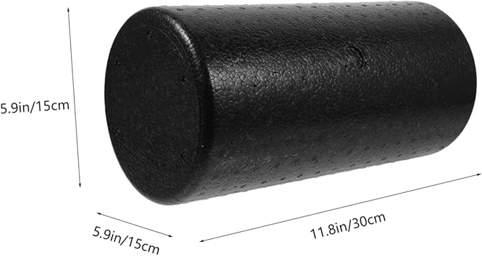 Happyyami Yoga Massage Roller Portable Foam Column for Muscle Relaxation Body Massage and Rehabilitation Lightweight Foam Roller for Balance and Flexibility Exercises Black