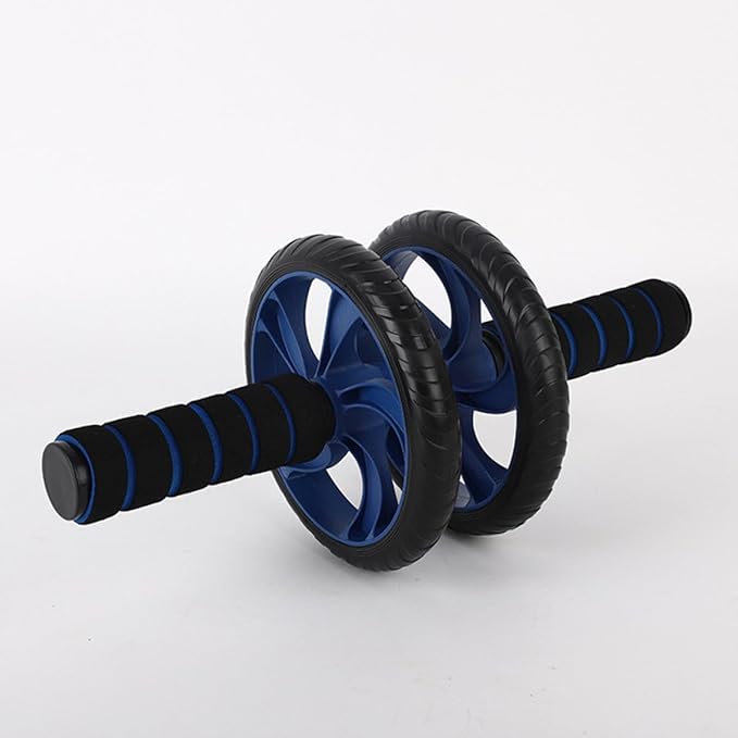Two-wheeled Ab Roller Fitness Equipment for Home Use, Blue Abdominal Exercise Wheel with Silent Operation, Core Strength Trainer for Weight Loss and Workout