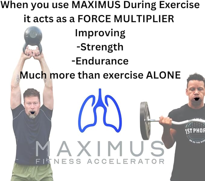 Maximus Lung Trainer Device | VO2 Max Trainer for Endurance Training, Breathing Exercise & Lung Capacity, Portable Resistance Exerciser for Supporting Fitness & Oxygen