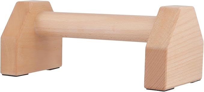 4 PCS Wood Push Up Stands, 2 Pairs Non Slip Base Wooden Parallettes, Push up Handles Exercise Equipment for Fitness, Calisthenics, 10 x 5 x 3.7 inch