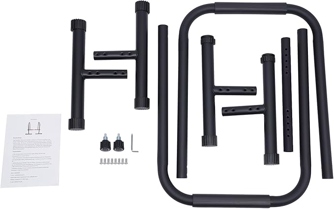 Bitodd Dip Single Bar, Adjustable Dip Stand, Fitness Dip Bar Station, Removable, 440 Lbs Weight Capacity, Double Bar Double Arm Bender, Fitness Equipment for Gym, Personal Residence, Black