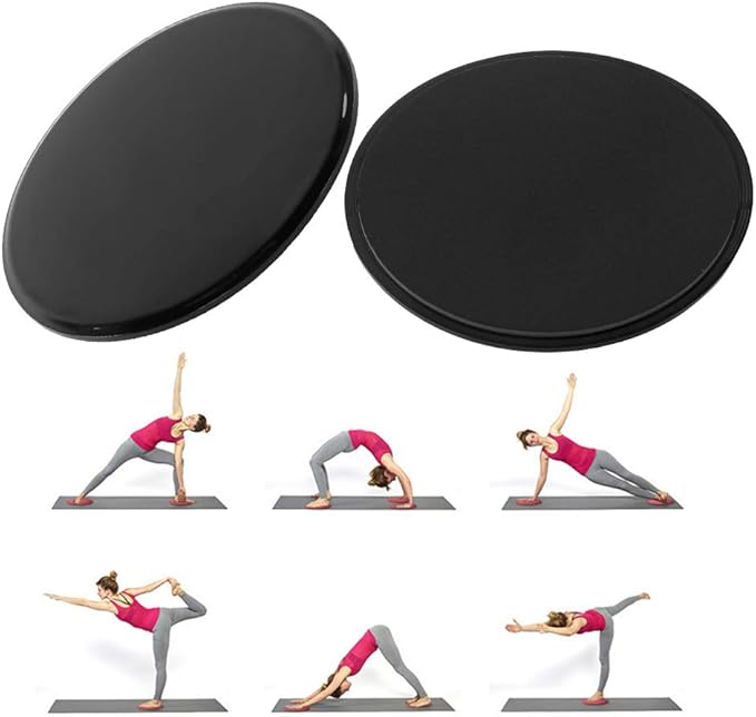 Fitness Sliding Disc, Wireless Core Slider Workout Equipment, Low Impact ABS Sliders for Home Gym and Floor Exercises with Pull Straps for Beginners and Advanced Users