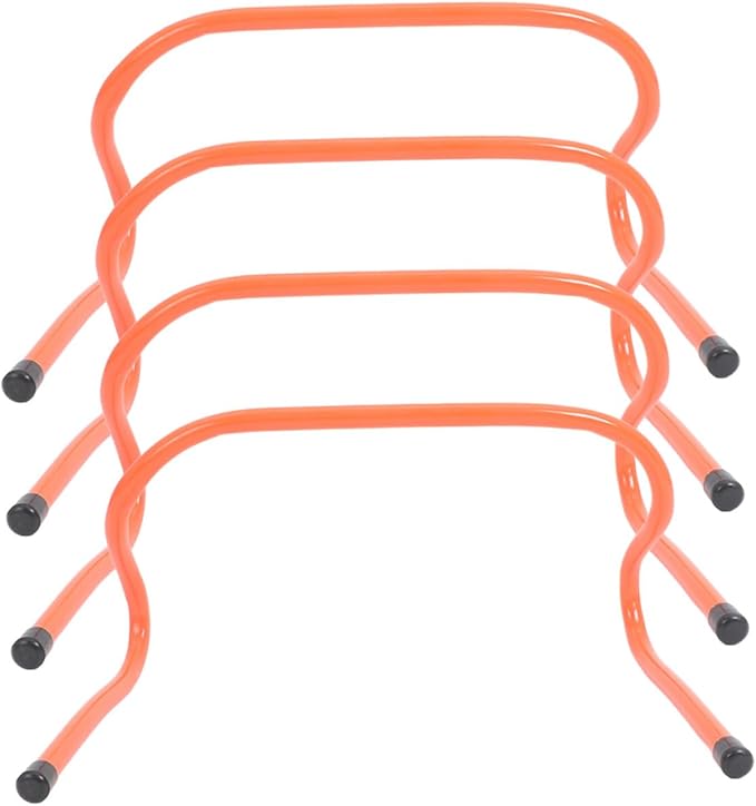 ABOOFAN 4pcs Speed Hurdles Plastic Sports Training Hurdle Set 15cm Height Wear-Resistant Agility Equipment for Soccer Football Running and Footwork Training