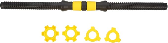 Toyvian Universal Dumbbell Connector Barbell Connector Rod with 4 Nuts 45cm Fitness Bar for Strength Training Equipment Attachments at Home Gym
