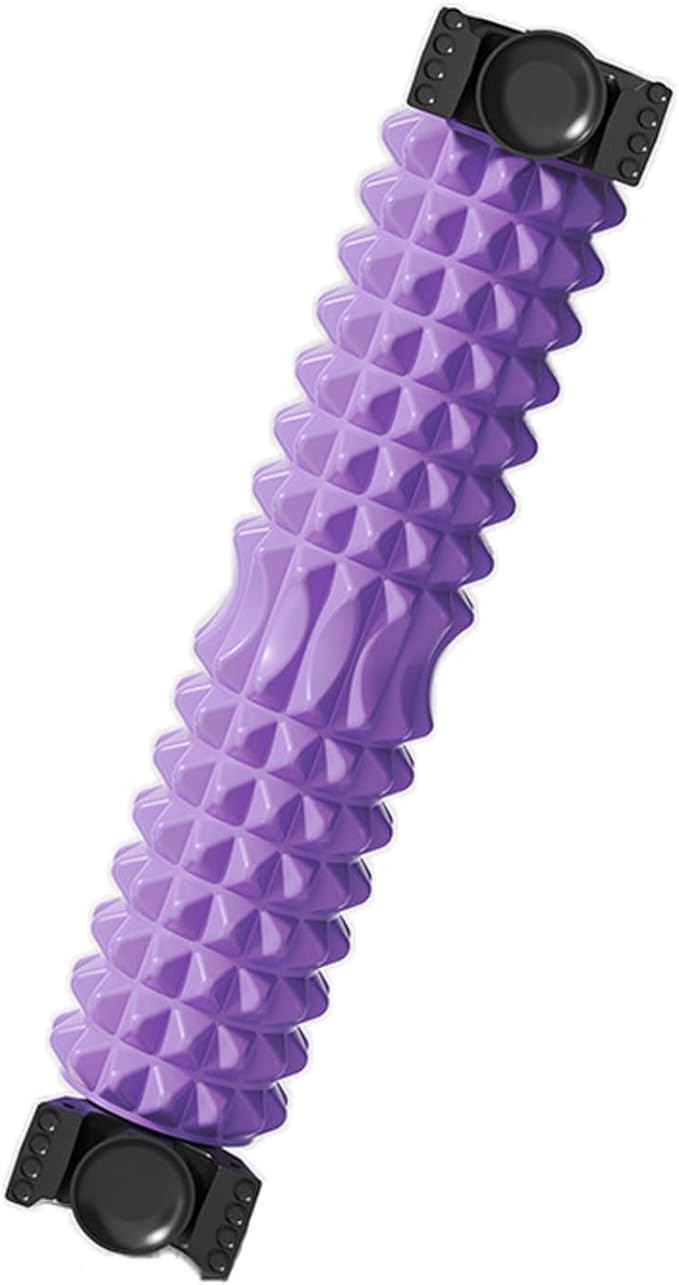 Portable Foam Roller with Suction Cup for Muscle Massage & Sawtooth Trigger Point Therapy (Purple)