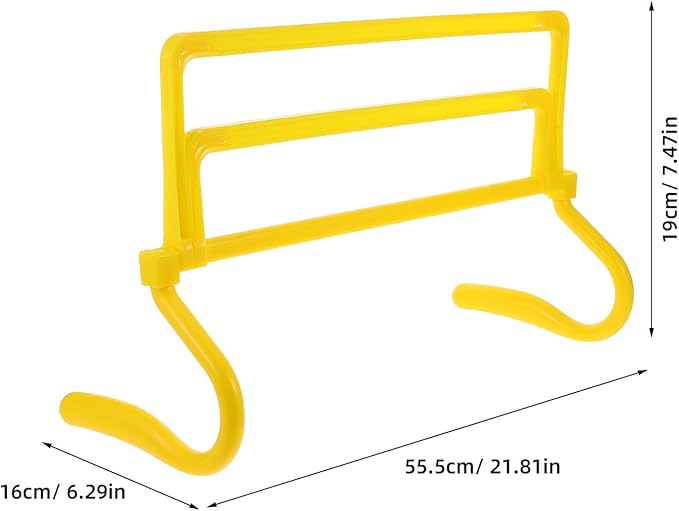 Soccer Training Speed Hurdles Set with Adjustable Height, Foldable Yellow Football Agility Training Equipment for Athletes and Team Drills