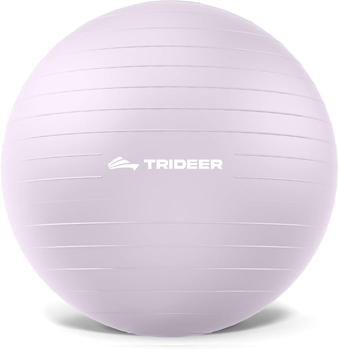 Trideer Exercise Ball Yoga Ball,Office Seating & Balance Ball Chair, Stability Ball for Pilates, Physical Therapy,Core Training & Balance Improvement & Stretching