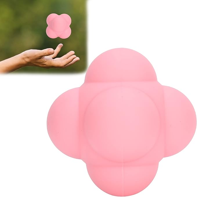 Silicone Bounce Reaction Ball HighDensity Portable Reflex Training Ball for HandEye Coordination Speed Exercise Sports Training Rehabilitation Size 7cm