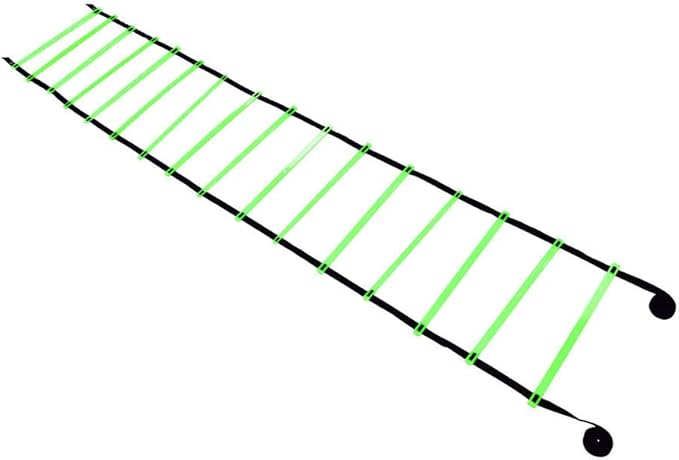 BAFOVY 16 Rung Agility Ladder, Adjustable Flat Plastic Rungs with Durable Nylon Straps, for Football Rugby Tennis Baseball Speed Training