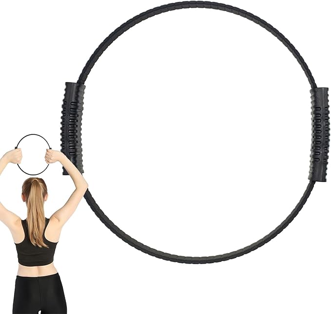 Pilates Ring Circle, Pilates Ring Fitness Circle, Lightweight & Durable Foam Padded Handles, Double-Grip Non-Slip Ergonomic, Pilate's Fitness Circles for Home Gym Dorm Apartment Workout Beginners