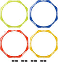 BESPORTBLE 4Pcs Agility Training Equipment, Football Training Circle Adult Soccer Ball Basketball Outdoor Trains for Adults Sports Agility Football Training Ring Ladder Footwork, Multi-Function Agilit