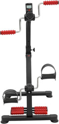 Pedal Exerciser Bike, Hand Arm Leg and Knee Peddler Adjustable Fitness Equipment for Seniors w/LCD Screen Display, Home Pedal Exercise Bike for Total Body, Black