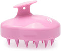 FREATECH Massager Shampoo Brush with Soft Silicone Bristles for Scalp Care, Shower Hair Scalp Scrubber Exfoliator for Dandruff Removal and Hair Growth, Wet & Dry for Men, Women and Kids, Pink