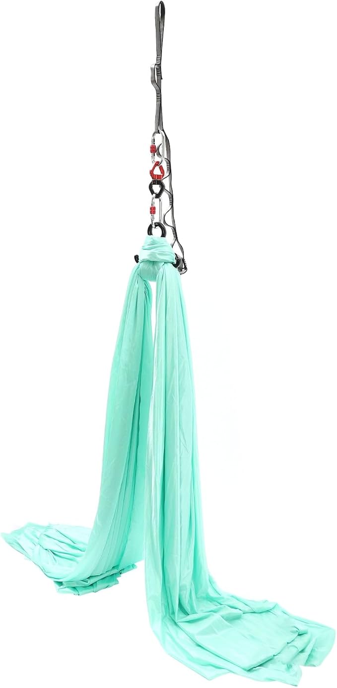 6m Aerial Yoga Practice Polyester Strap Aerial Equipment Yoga Hammock Practice Kit Green