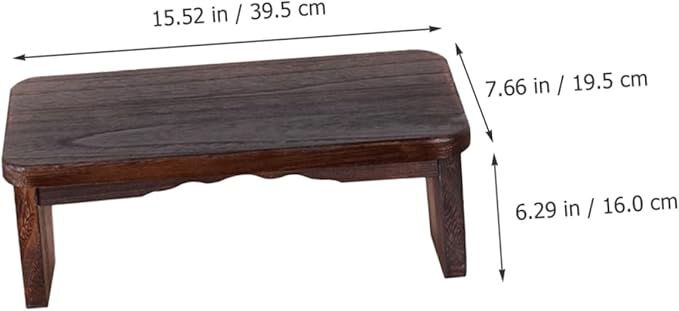 Toyvian Meditation Bench Lightweight Wooden Stool for Home Use Non-Slipping Kneel Mat for Meditation Prayer and Yoga for Living Room and Bedroom