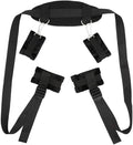 Fashion Black Soft And Comfortable Yoga Pilates Waist Belt, Adjustable Buckle For Home Nylon Wrist And Ankle Suspension Straps, Couple Gift