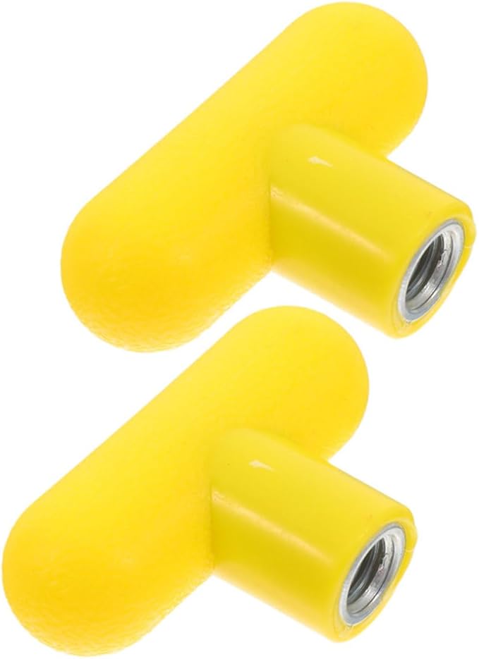 2pcs Fitness Equipment Handles Ergonomic Gym Exercise Grip Attachments for Cable Machines Resistance Bands Yellow Arm Wrestling Strength Training