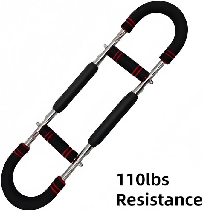 Twister Arm Trainer, 60-110Lb Adjustable Chest Workout Device, Detachable Chest Shoulder Expander Exerciser, Upper Body Strength Training Equipment for Home & Gym