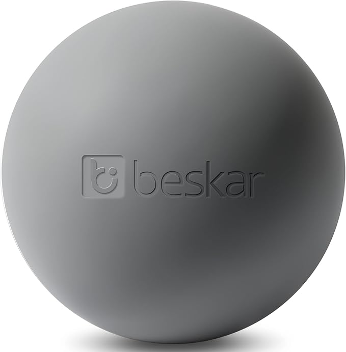 Massage Lacrosse Balls for Myofascial Release, Trigger Point Therapy and Yoga Therapy, Foot Massage Ball to Relieve Plantar Fasciitis Gray