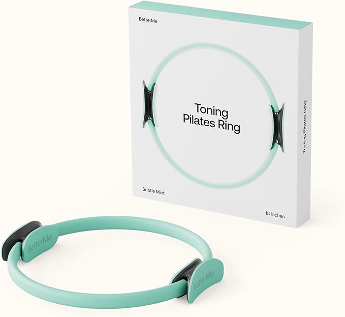 BetterMe Toning Pilates Ring – Magic Circle Pilates Ring for Strength & Flexibility – 15 Inch Fitness Ring for Home Pilates & Yoga Workouts