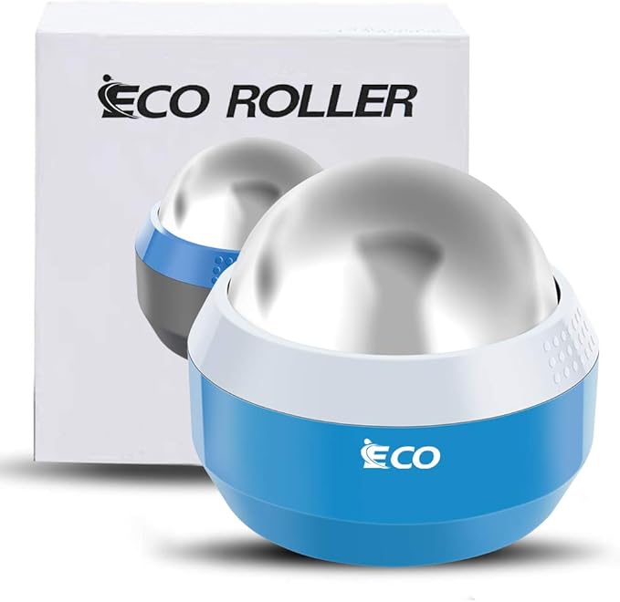 iECO Cold Massage Roller Ball - Ice Roller Ball for Muscles Deep Tissue, Cold & Heat Therapy, Plantar Fasciitis Roller