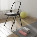 Iyengar Yoga Chair Backless Yoga Chair Pilates Chair Yoga Inversion Chair PU Fabric Foldable Balance Training,Black