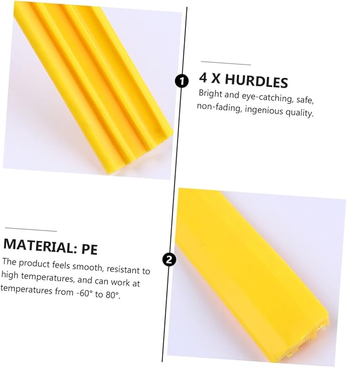 4Pcs Agility Training Hurdles Durable Lightweight Exercise Equipment for Football Basketball Soccer and Track for Athletes Height