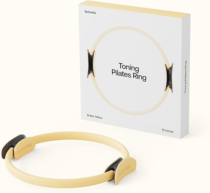 BetterMe Toning Pilates Ring – Magic Circle Pilates Ring for Strength & Flexibility – 15 Inch Fitness Ring for Home Pilates & Yoga Workouts