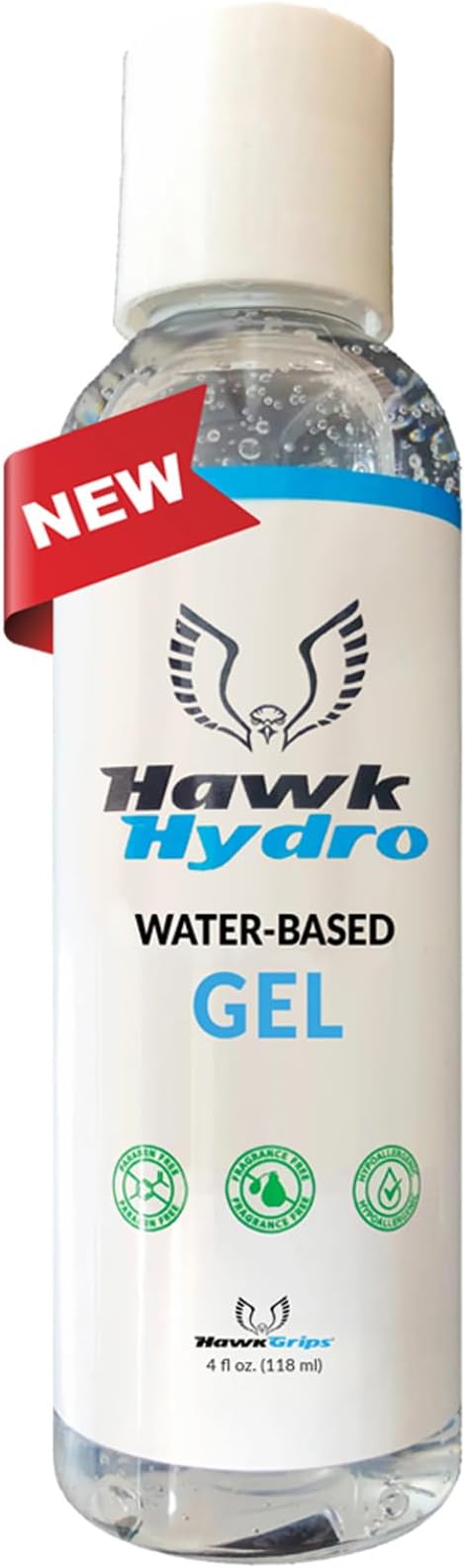 HawkHydro 4oz Water-Based Massage Emollient Gel, Professional Multi-Modality Therapy Gel for IASTM Scraping, Cupping & Taping, Skin Emollient for Deep Tissue, Pack of 1