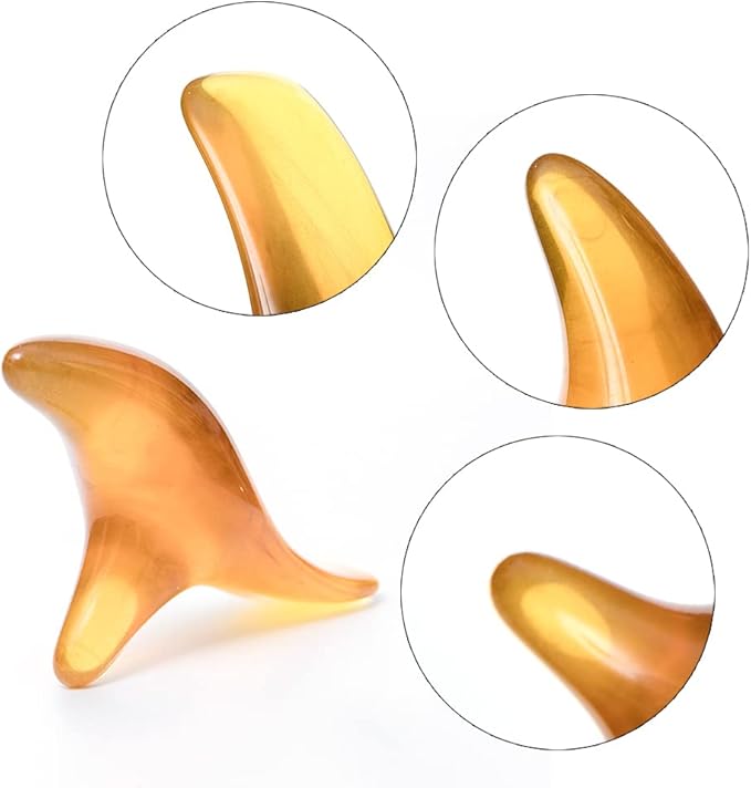 Broman Reflexology Tool - Trigger Point Massage Tool, Perfect for Full Body Massage, Ideal as Foot Massager and Hand Massager, Small Yet Mighty, Amber-Color