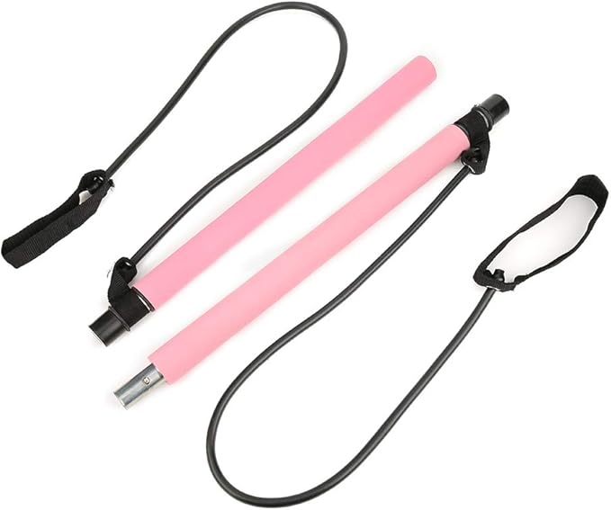 Pilates Bar, TPE Tube with Foam Grip for Yoga Fitness, Home Workout Equipment, Portable and Flexible for Legs Waist Abdomen Exercise