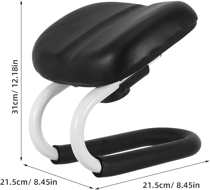 Cabilock Adjustable Bench with Non-Slip Padded Seat, Portable Seiza Floor Stool for Prayer, Black Cushion Bench for Home and Travel