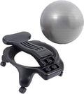 SRNSAEB Exercise Ball Chair with Back Support, Ergonomic Office Chair Yoga Ball to Pregnancy/Gym Goer/Back Pain People, Inflatable Stability Ball Chair with Pump/Wheels(Gray)