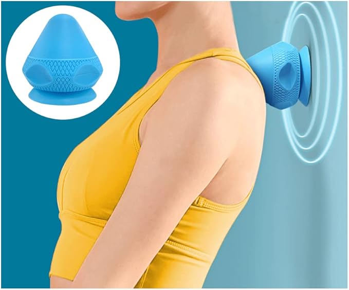 Trigger Point Massage Ball Shoulder Knot Remover Back Muscle Wall Mounted Massage Ball Deep Tissue Pressure Balls Trigger Point Iliacus Muscle Psoas Release Tool Suction Cup Back Massager
