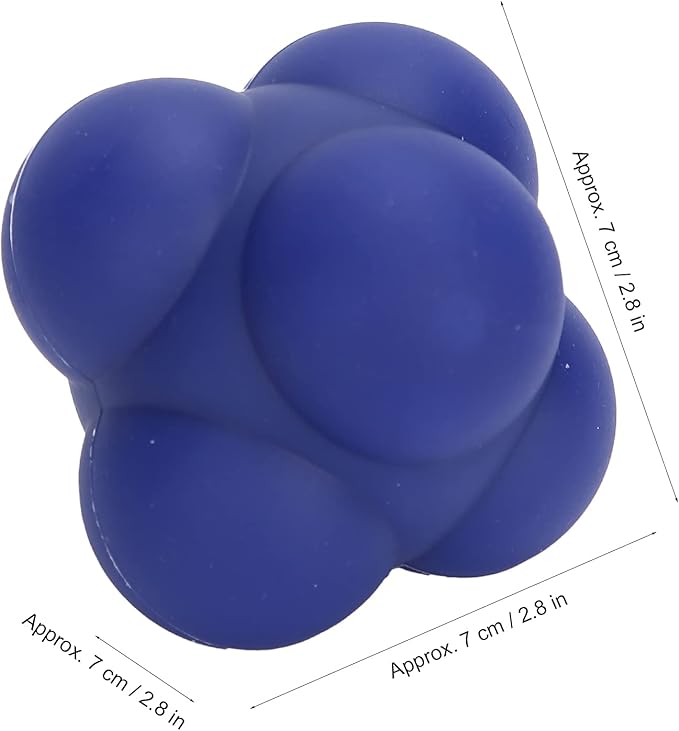 Silicone Bounce Reaction Ball HighDensity Portable Reflex Training Ball for HandEye Coordination Speed Exercise Sports Training Rehabilitation Size 7cm