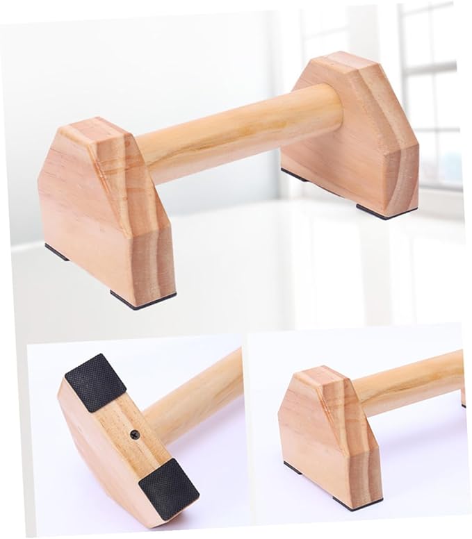 COHEALI Handstand Bars and Push-up Bracket Set, Solid Wood Muscle Training Device for Upper Body Strength, Portable Calisthenics Fitness Equipment for Home Workout