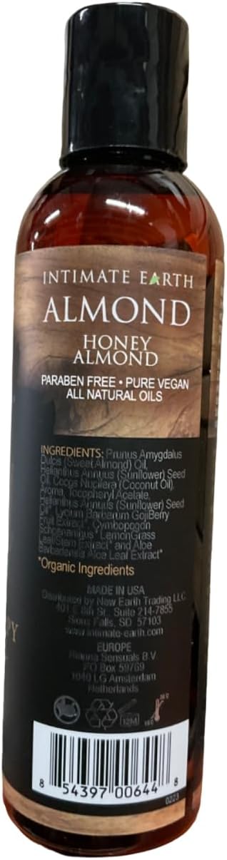 Intimate Earth Massage Oil, Almond, 4 Ounce